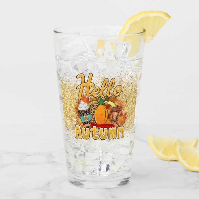 Copo De Pint Olá Personalização do outono (Gelo traseiro)