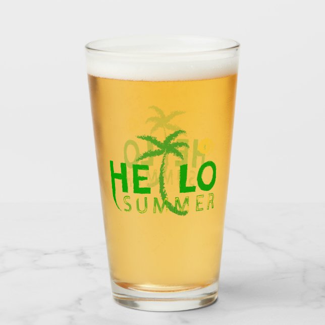 Copo De Pint Olá Summer (Traseira (Preenchido))
