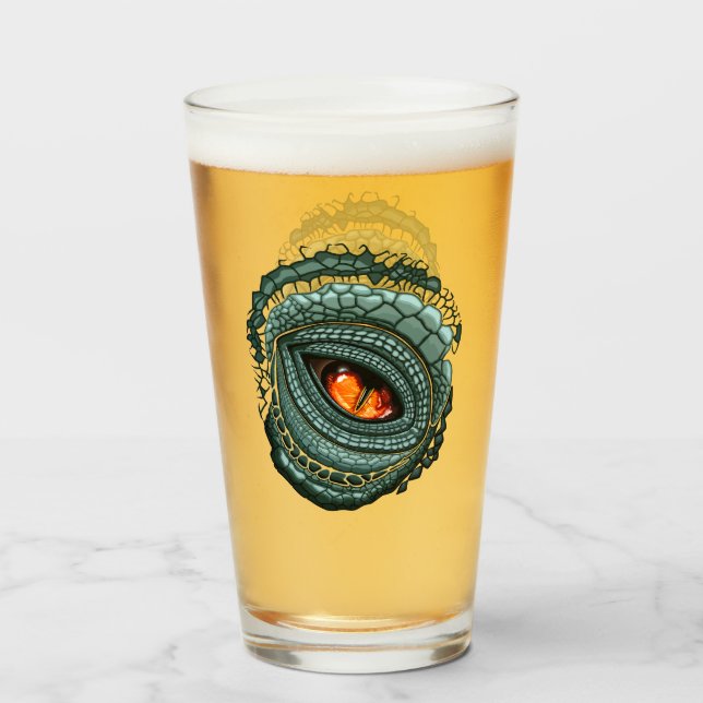 Copo De Pint Olho de Predador Réptil Primitivo (Frente (Preenchido))
