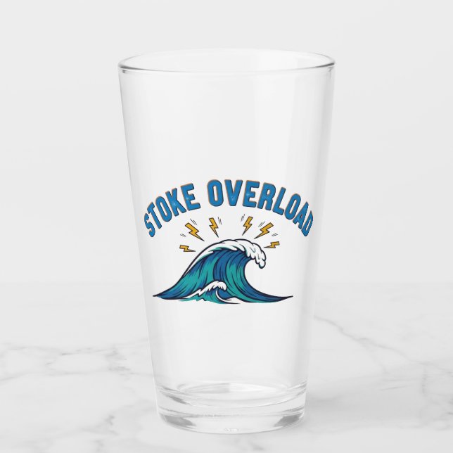 Copo De Pint Onda de sobrecarga de entusiasmo (Frente)