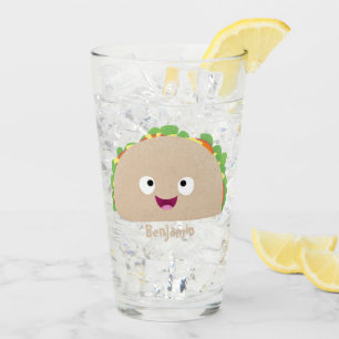 Copo De Pint Óptica ilustração do desenho animado do taco feliz