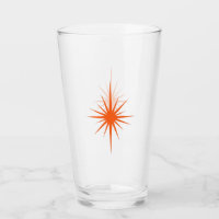 Orange Atomic Starburst Retro Meia-Século