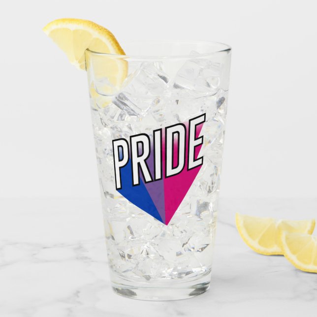 Copo De Pint Orgulho Bissexual Explode (Gelo frontal)