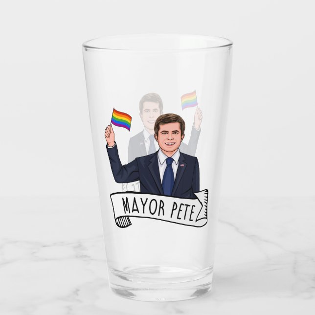 Copo De Pint Orgulho do Prefeito Pete (Verso)
