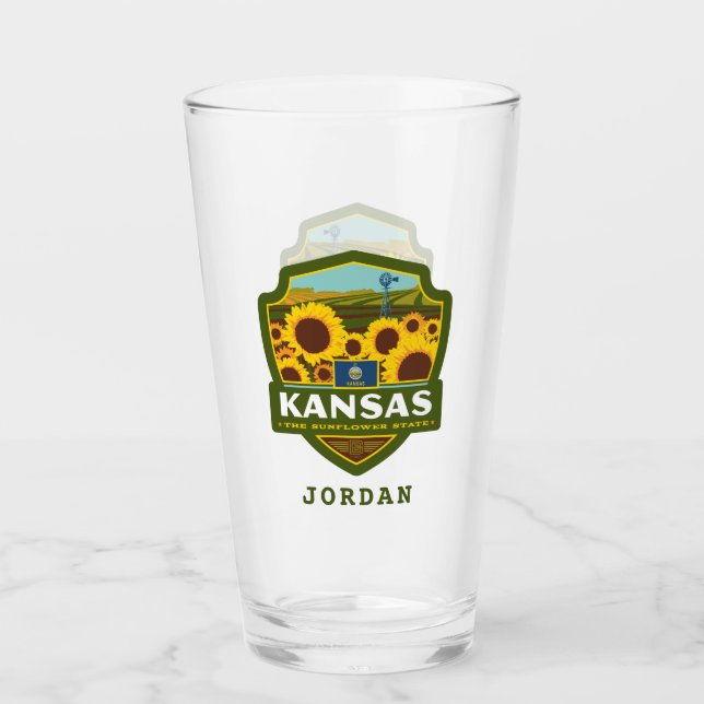 Copo De Pint Orgulho Estatal | Kansas (Frente)