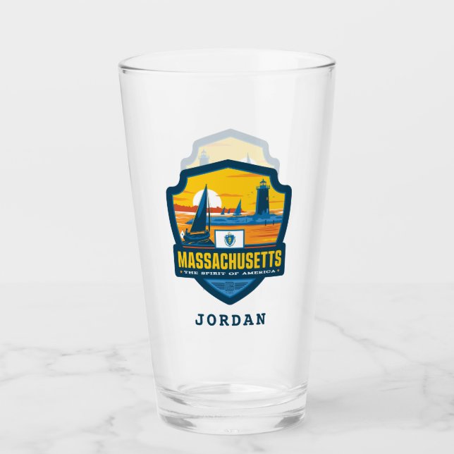 Copo De Pint Orgulho Estatal | Massachusetts (Frente)