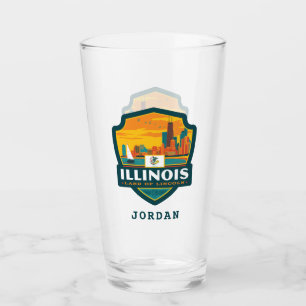 Copo De Pint Orgulho   Illinois do estado