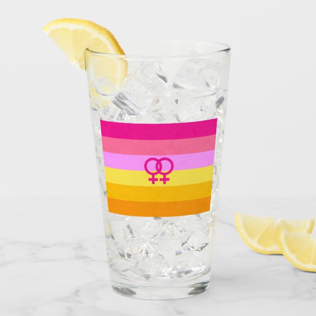 Copo De Pint Orgulho Lesbiano Dawn WLW (Gelo frontal)