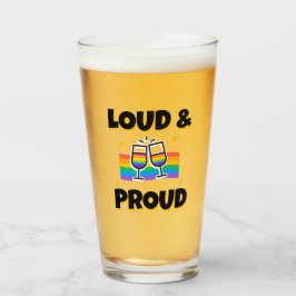 Copo De Pint Orgulho LGBTQ alto e orgulhoso arco-íris
