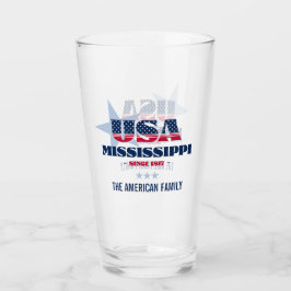 Copo De Pint Orgulho Patriótico do Mississippi Personalizado