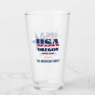 Copo De Pint Orgulho Patriótico do Oregon Personalizado