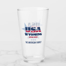 Copo De Pint Orgulho Patriótico Wyoming Personalizado