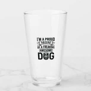 Copo De Pint Orgulhosa Mãe de Cachorro Desenho Vetorial de Grav