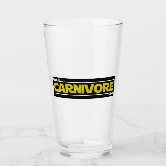 Copo De Pint Orgulhoso Carnivore. Contato. (Frente)