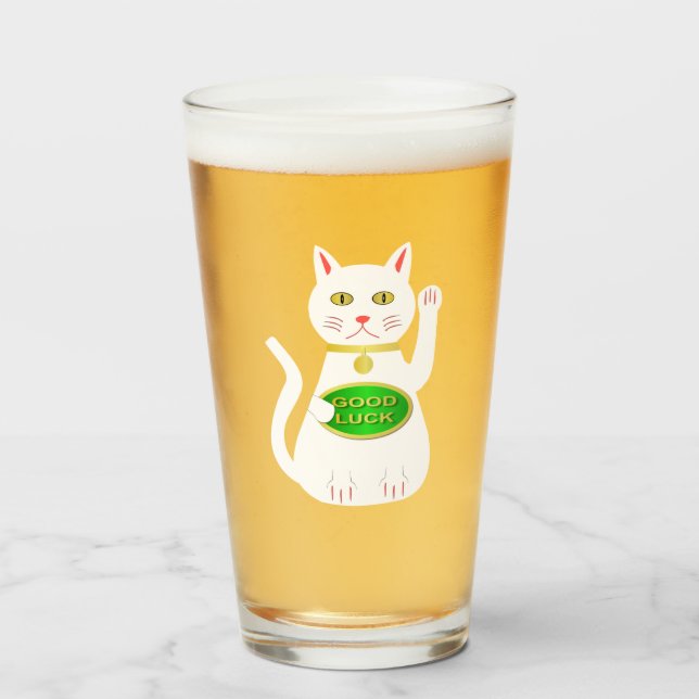 Copo De Pint Oriental Lucky Cat (Frente (Preenchido))