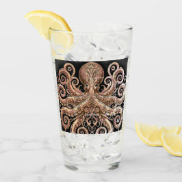 Copo De Pint Ornamentado de polvo Kraken Steampunk Dourado e pr