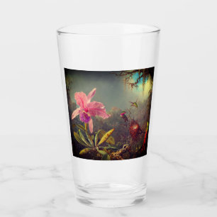 Copo De Pint Orquídea de Cattleya e três beija-flores