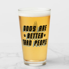 Copo De Pint Os Cães São Melhores [Blk/Blu]