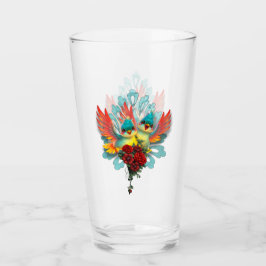 Copo De Pint Os pássaros bonitos de bom humor.