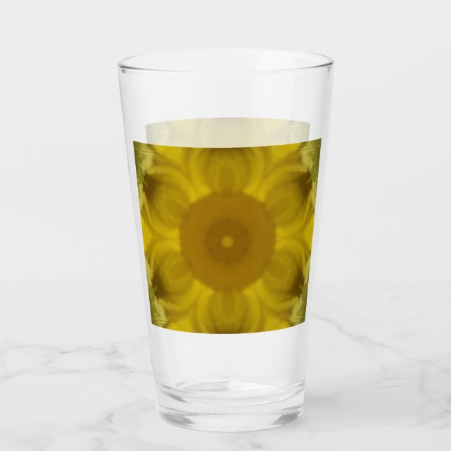 Copo De Pint Ouro de Intermitência da Flor Sunshine (Frente)