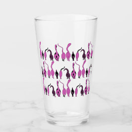 Copo De Pint Padrão de Bumbuns de Gato Roxo