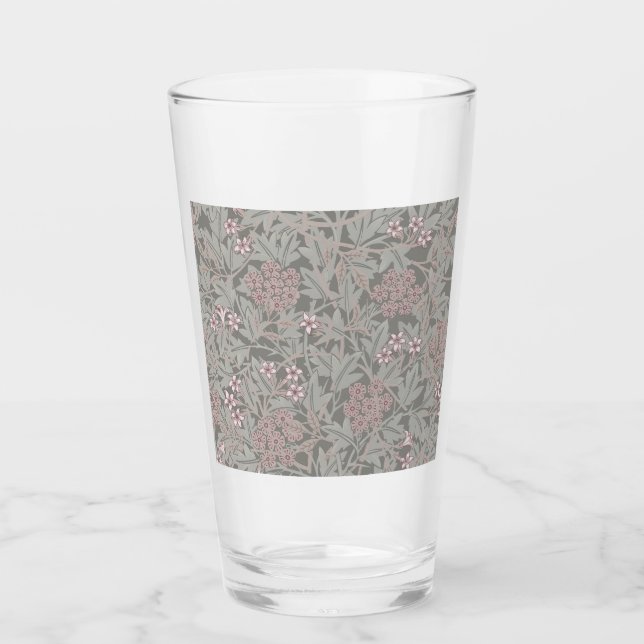 Copo De Pint Padrão de Flor de Jasmim de William Morris (Frente)