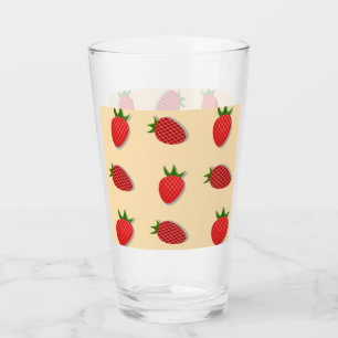 Copo De Pint Padrão de morango para boas vibrações no Verão de