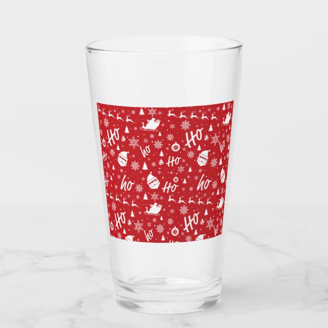 Copo De Pint padrão de natal cópia (Frente)