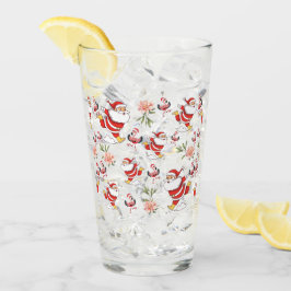 Copo De Pint Padrão de Natal para Papais noeis Tropicais Flamin