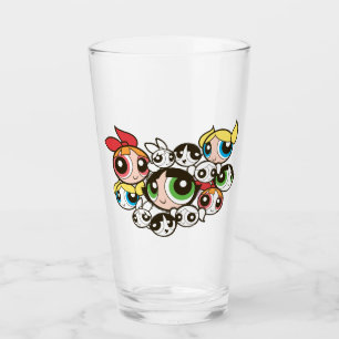 Copo De Pint Padrão de Rosto das Raparigas Powerpuff