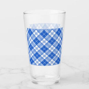 Copo De Pint Padrão de Tartan Branco Azul Escuro yxm0uat9 na di