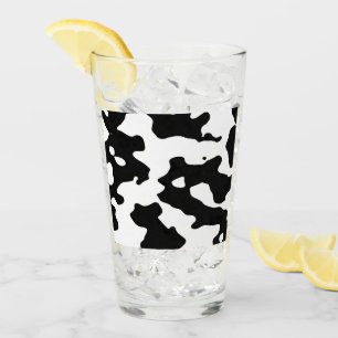 Copo De Pint Padrão de Vaca Preto e Branco