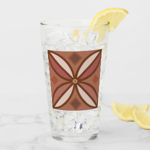 Copo De Pint Padrão decorativo em pinks enferrujados e terracot