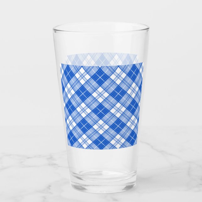 Copo De Pint Padrão Xadrez Marrom Branco yxm0uat9 (Frente)