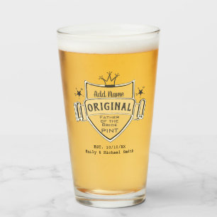 Copo De Pint PADRE BRIDE - Padrinhos de casamento personalizado