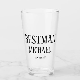 Copo De Pint PADRINHO DE CASAMENTO Bestman GIFTS Clássico Pret
