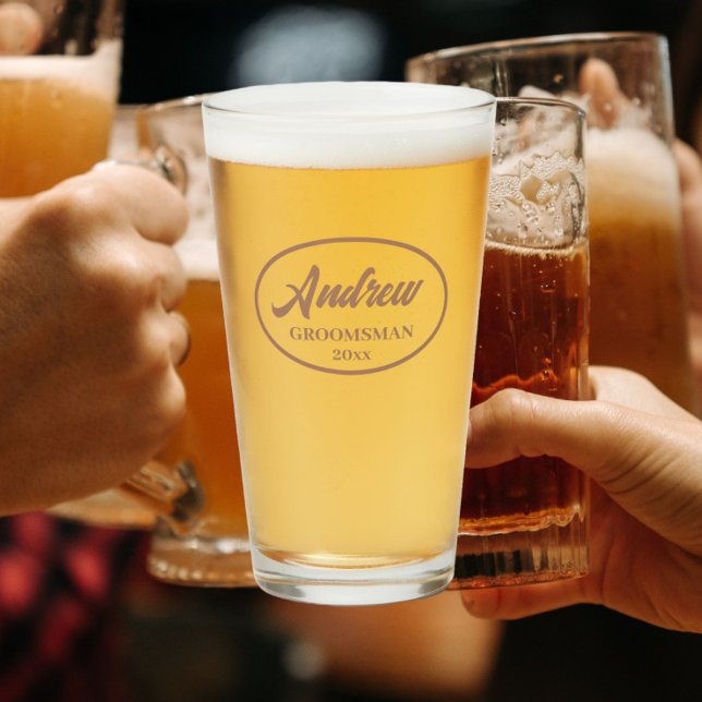 Copo De Pint Padrinho de casamento de Casamento Estilizado Moch (In Situ)