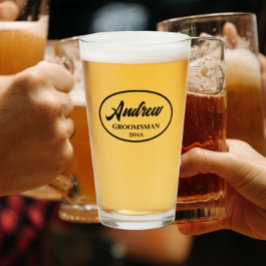 Copo De Pint Padrinho de casamento de Casamento Estilizado Pret