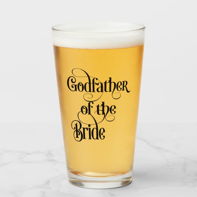 Copo De Pint Padrinho do Vidro Bride (Frente (Preenchido))