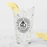 Copo De Pint Padrinhos de casamento Monogramas do logotipo Vint<br><div class="desc">Presentes personalizados para padrinhos de casamento com o tema do cowboy ocidental. Decorado com chapéu de cowboy com fonte ocidental antiga. O texto e a cor são editáveis usando a Ferramenta Design para ajustado da sua ocasião. Obtenha este presente personalizado para casamento, despedida de solteiro, festa de noivado ou qualquer...</div>