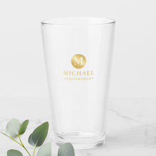 Copo De Pint Padrinhos de casamento Personalizados Dourados Mas