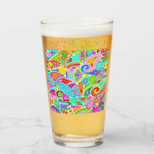 Copo De Pint Padrões De Mão E Digitalmente Pintados Art 7°