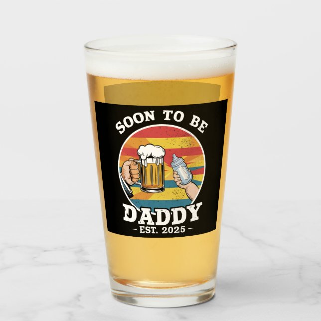Copo De Pint Pai Breve 2025 Primeiro Pai 2025 Retro (Frente (Preenchido))