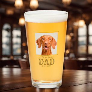 Copo De Pint Pai de Cachorro Personalizado Foto e Nome do Anima