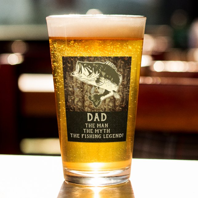 Copo De Pint Pai O Homem A Lenda De Pesca Do Mito Engraçada (Criador carregado)