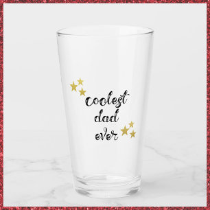 Copo De Pint Pai preto e Dourado mais fresco de vidro quente