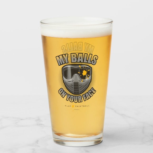 Copo De Pint Paintball no Seu Rosto (Frente (Preenchido))