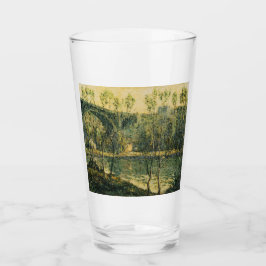 Copo De Pint Paisagem com Rio e Ponte: Primavera Morning