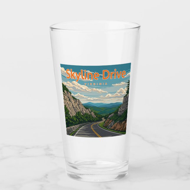 Copo De Pint Paisagem da Skyline Drive Virginia (Frente)