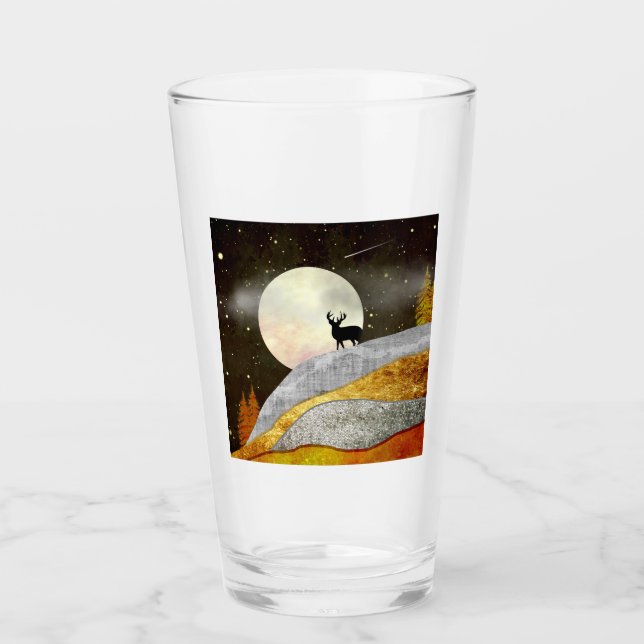 Copo De Pint Paisagem de Deer Moon (Frente)